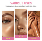 Cream Highlighter Palette Long Lasting Bronzer Blush for Professional Makeup Artists