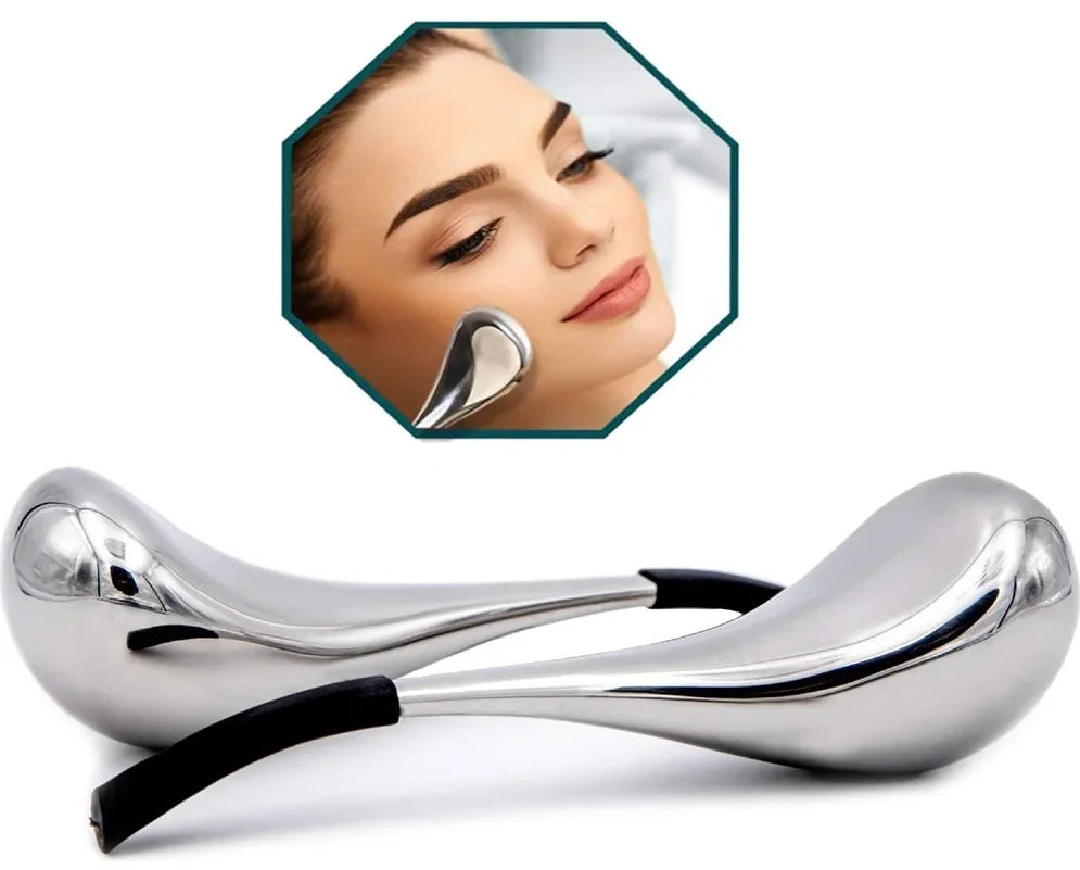 Ice Globes Stainless Steel Cryo Sticks for Facial Puffiness and Pore Tightening Spa Routine