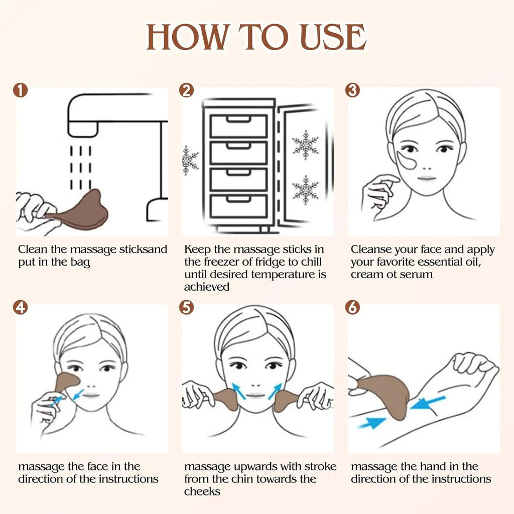 Cryo Sticks Facial Massage Tool Cooling Gua Sha Roller for Women Face Skin Care Routine