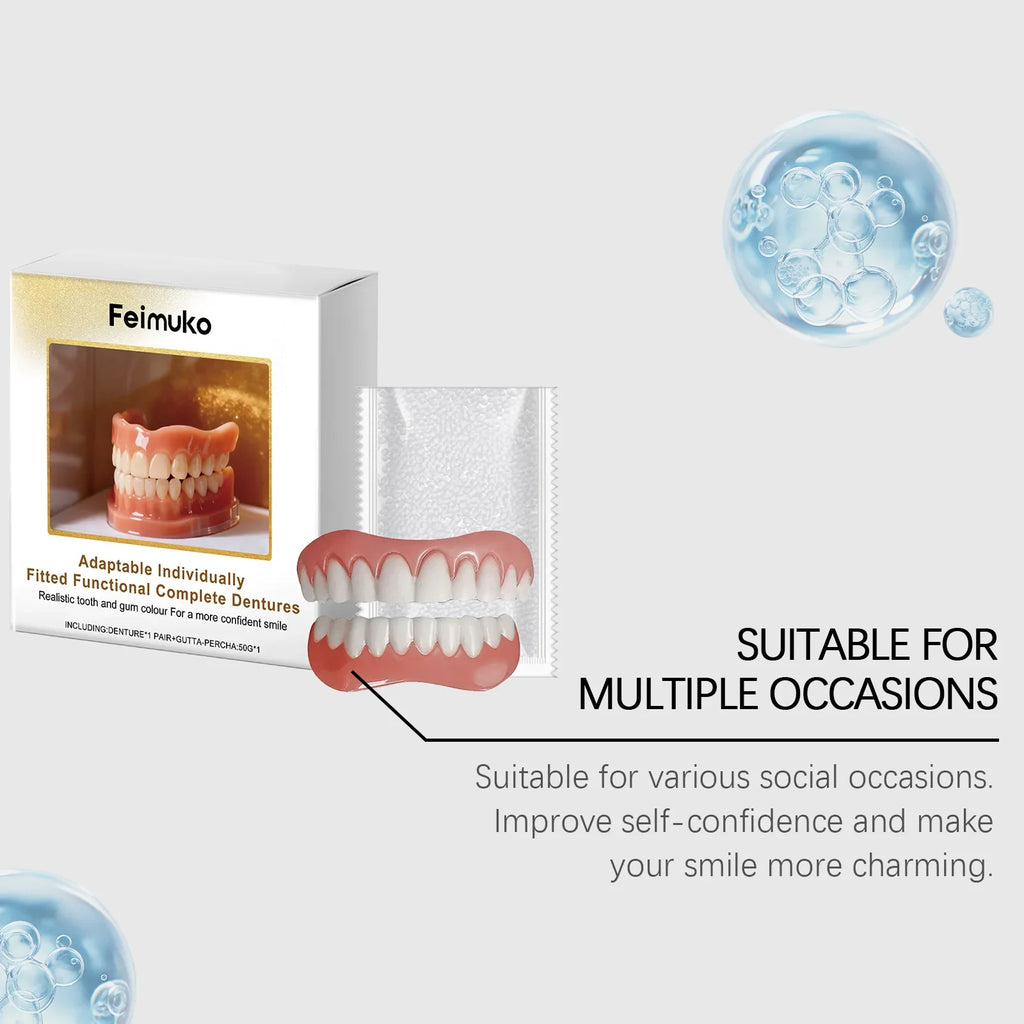 Denture Silicone Kit Comfortable Soft Liners for Adults at Home for Instant Smile Restoration