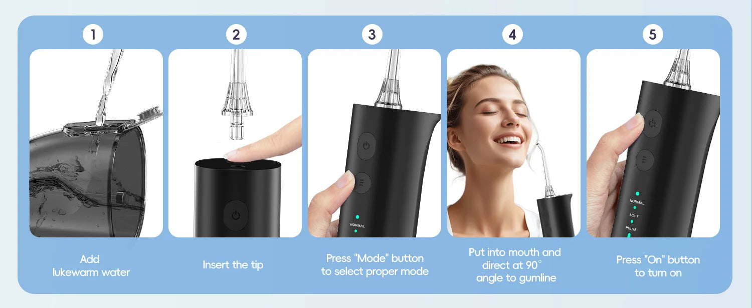 Water Flosser and Electric Toothbrush Kit Deep Cleaning for Home and Travel - 10
