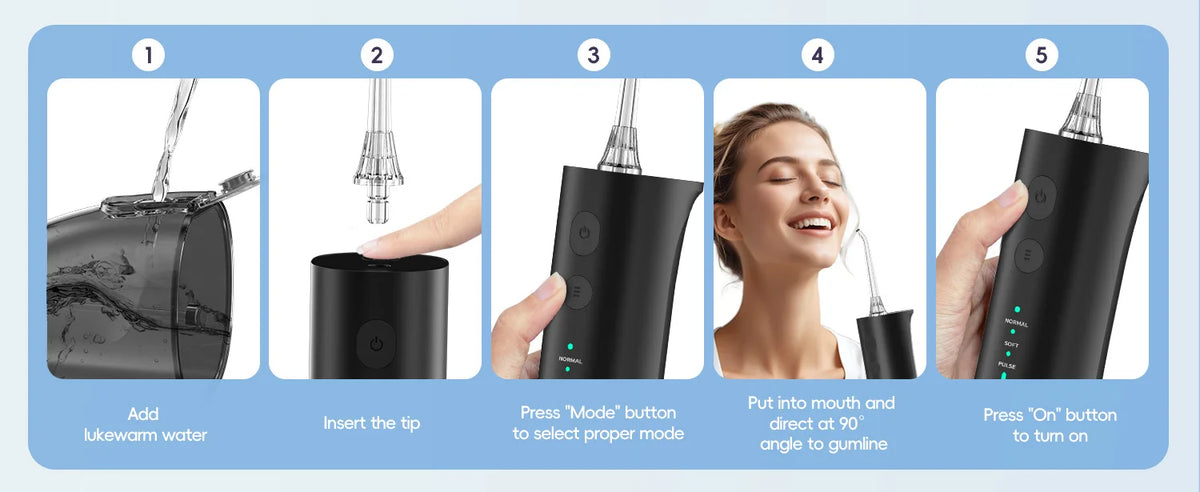 Water Flosser and Electric Toothbrush Kit Deep Cleaning for Home and Travel