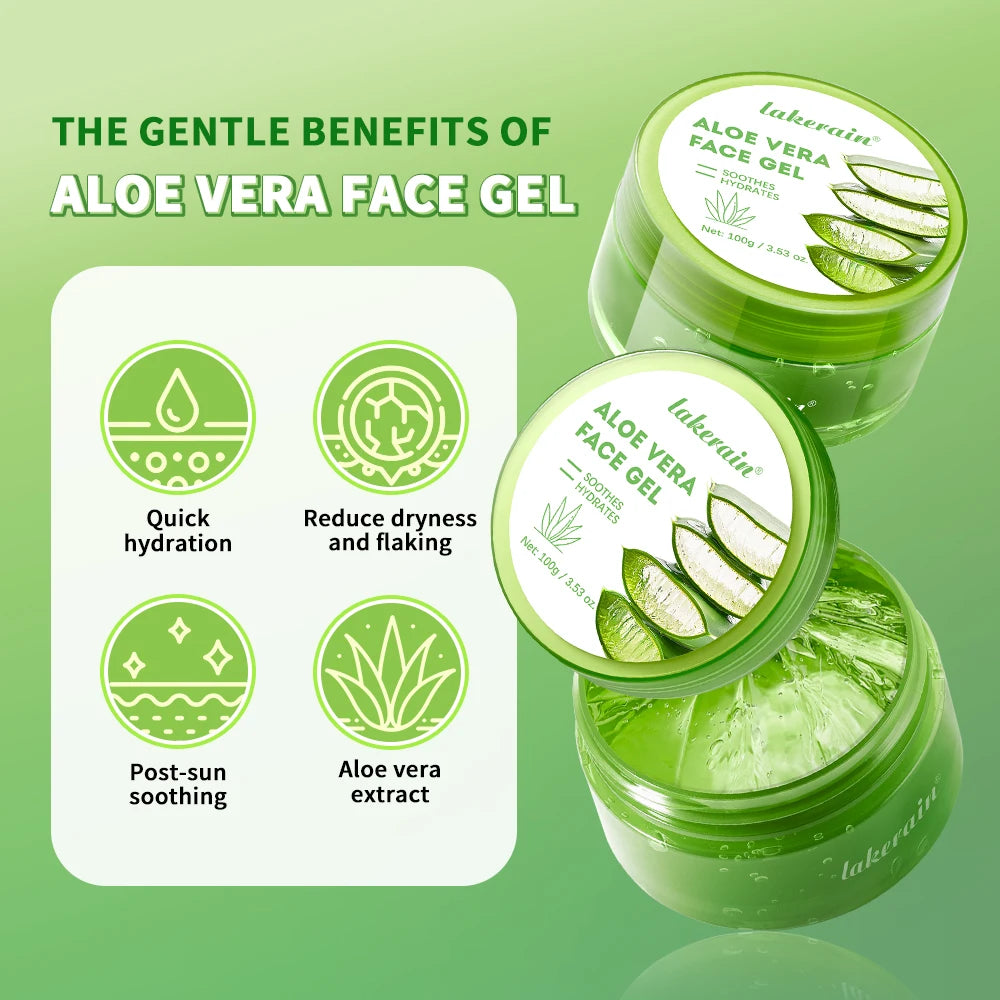 Aloe Vera Gel Moisturizing Soothing Face Cream for Women and Men Daily Skin Hydration