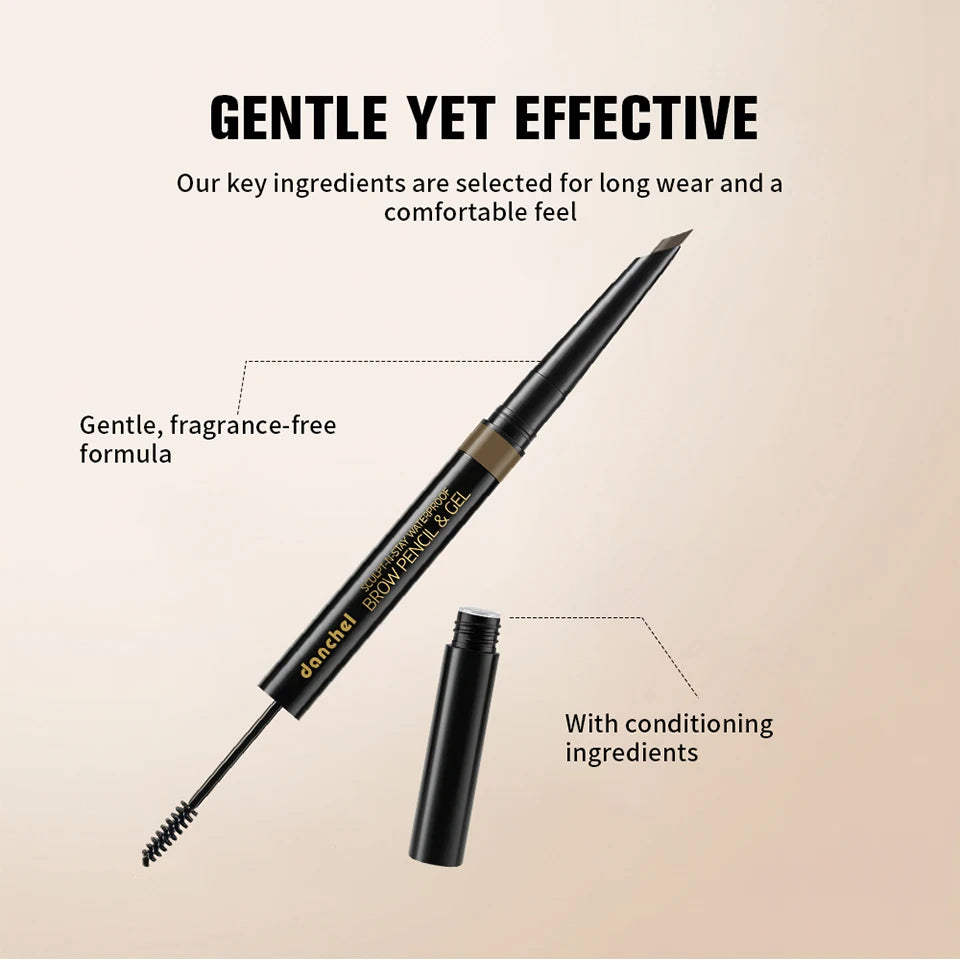 Waterproof Brow Pencil and Gel Smudge Proof Eyebrow Makeup for Women Daily Beauty Routine
