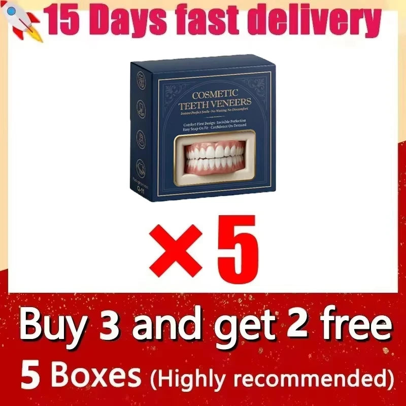 Full Mouth Denture Set Soft Silicone Reline False Teeth for Adults at Home Daily Comfort Use
