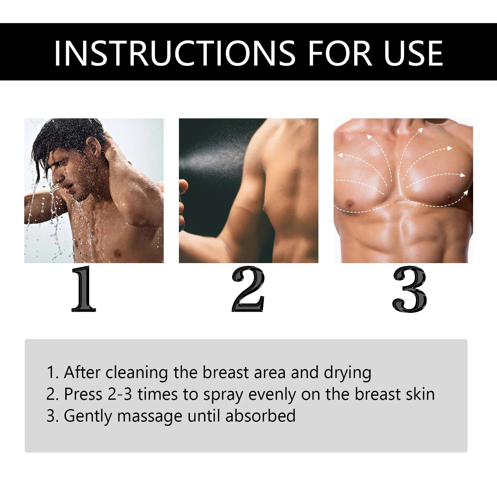 Gynecomastia Removal Spray Fat Reduction Muscle Shaping for Men at Home - 10