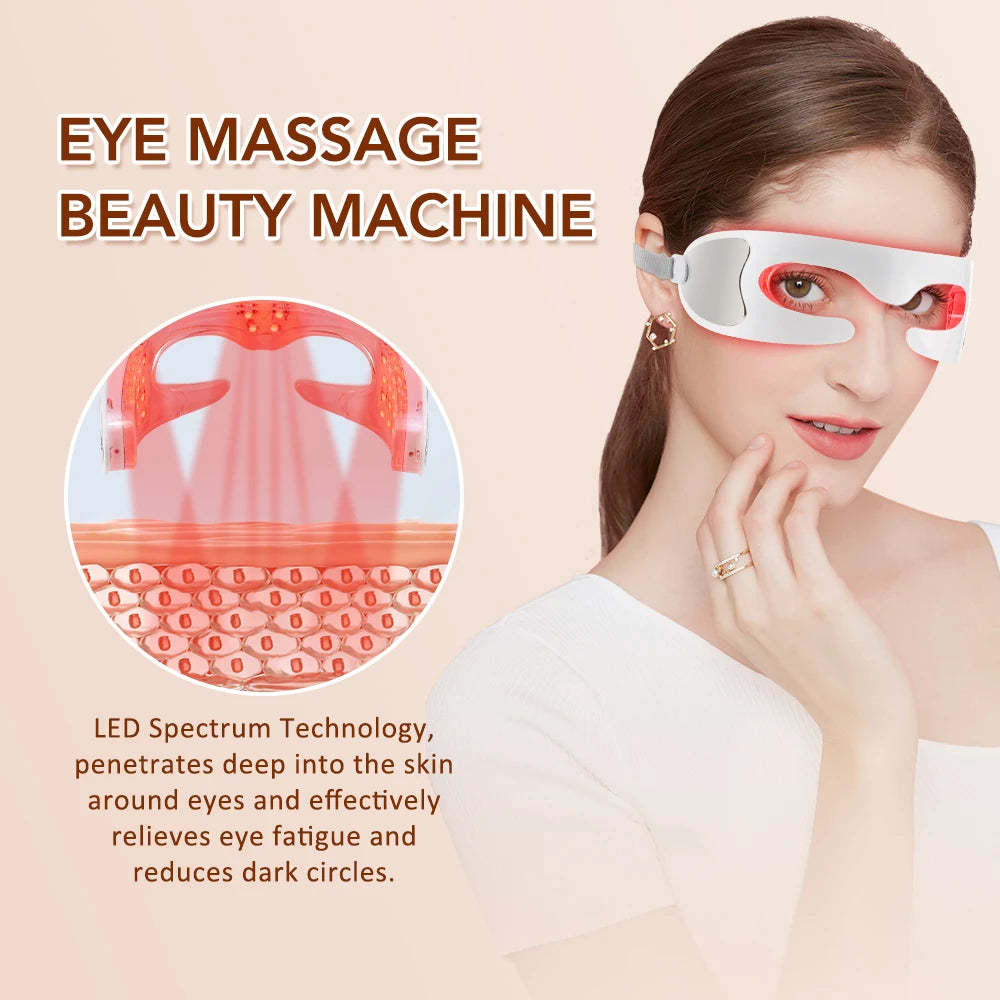 3D Eye Massager Red Light Therapy Device for Relieving Eye Fatigue and Dark Circles at Home