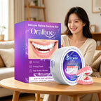 Silicone Reline Denture Set Comfortable Fit Natural Look for Daily Use at Home for Great Smile