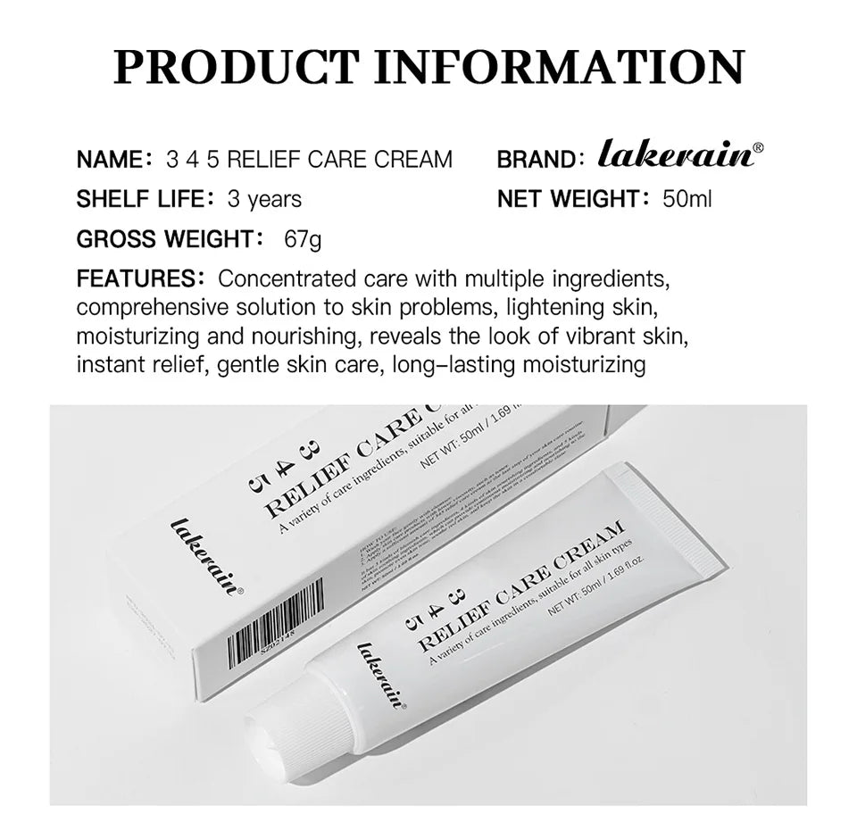 345 Relief Care Cream Moisturizing Acne Treatment for Blemish Prone Skin
