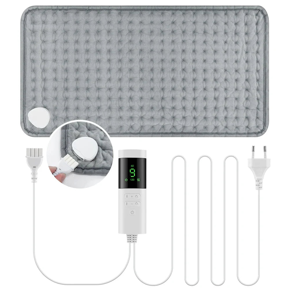 Electric Heating Pad 9 Heat Levels Digital Display for Back Pain Relief at Home Office