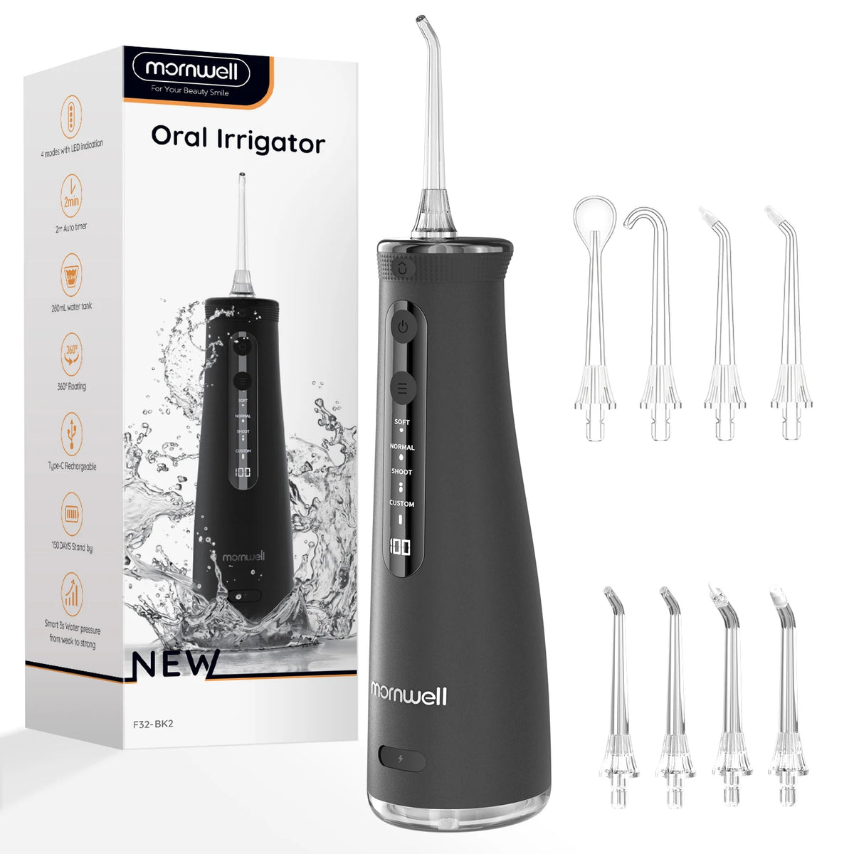 Electric Oral Irrigator Portable Water Flosser Teeth Cleaner for Adults at Home