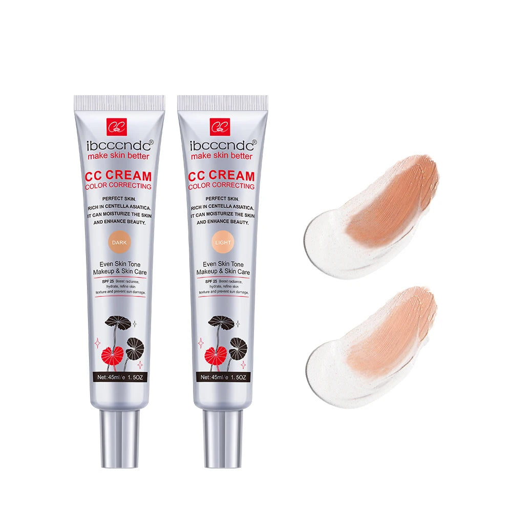 Color Correcting CC Cream Moisturizing Foundation for Women Daily Makeup Routine and Skin Care