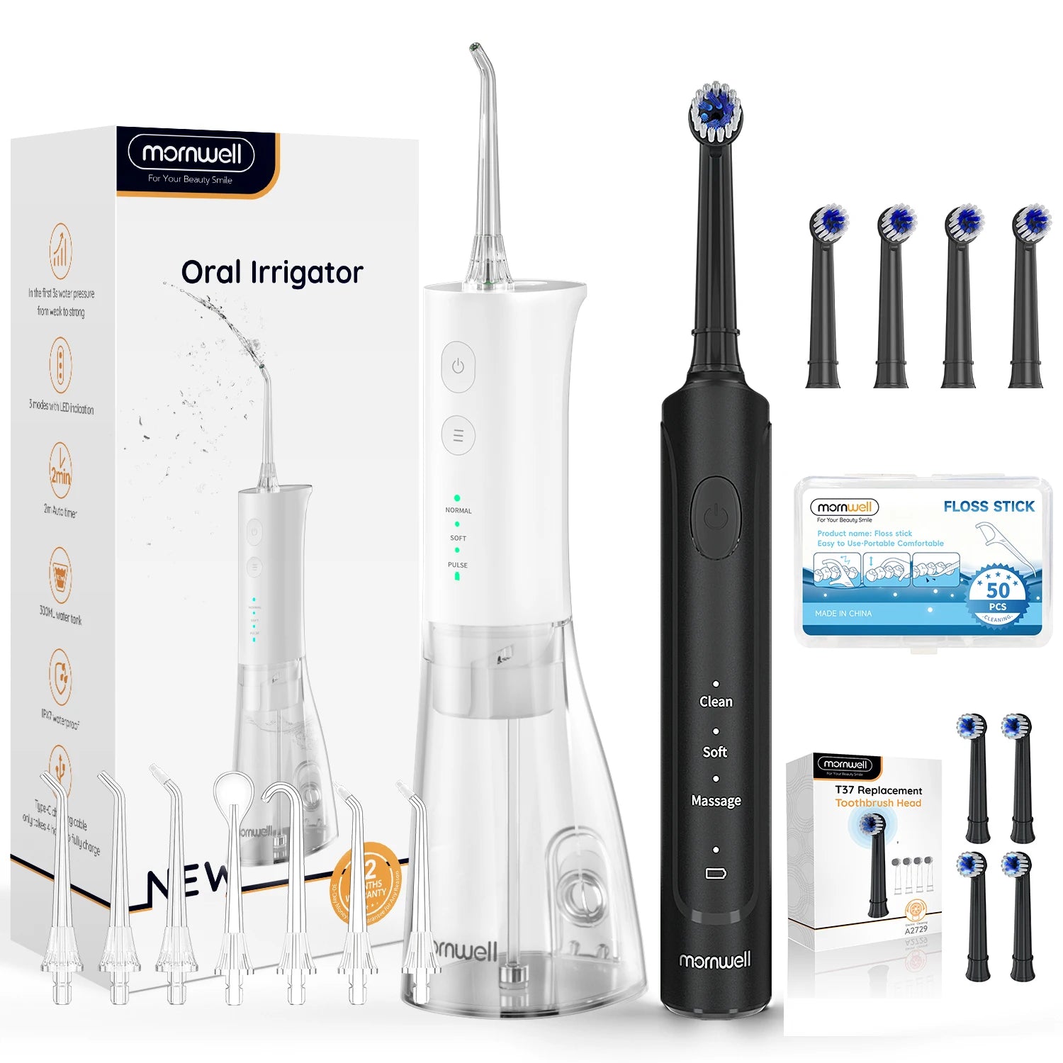 Water Flosser and Electric Toothbrush Kit Deep Cleaning for Home and Travel - 19