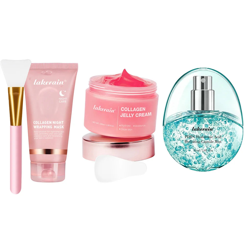 Collagen Night Wrapping Mask Hydrating Firming Peel Off Mask for Women during Bedtime Routine