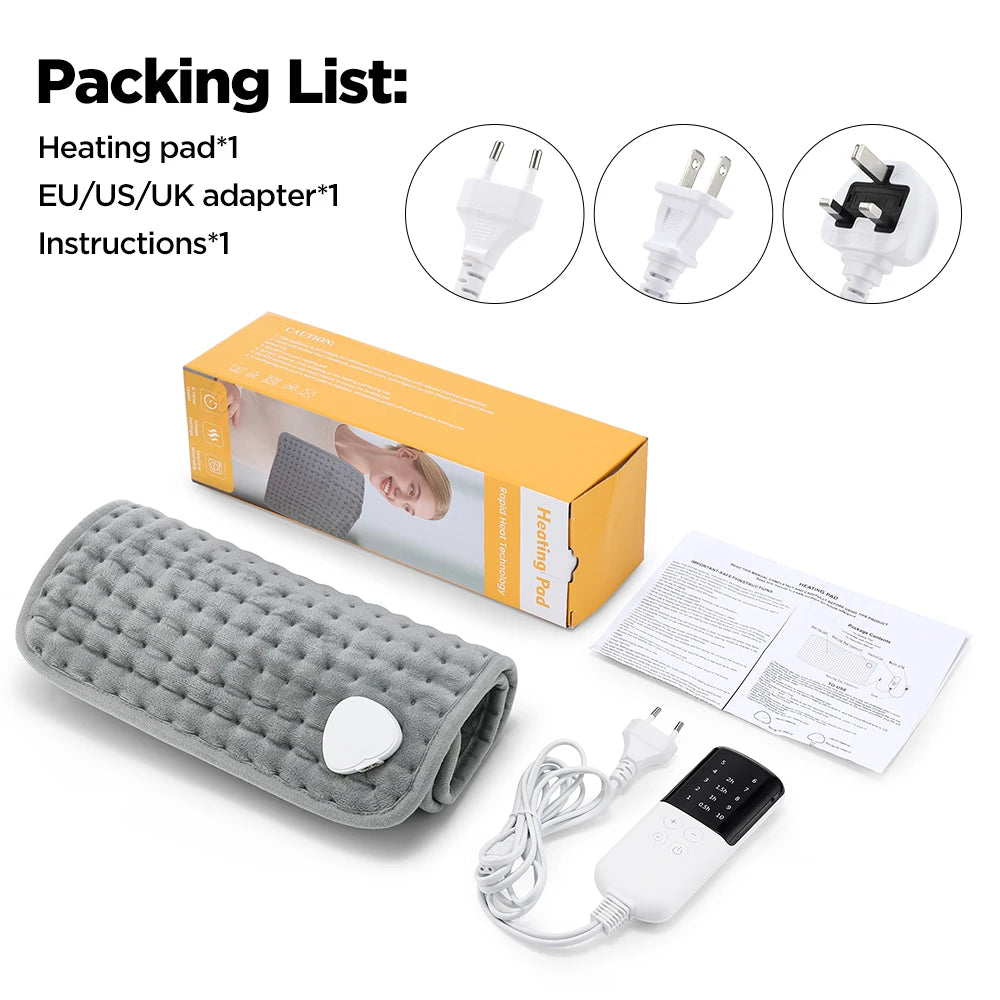 Electric Heating Pad Fast Thermal Mat for Back and Legs at Home or Office - 29