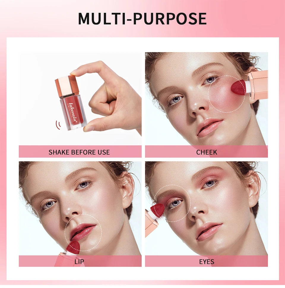 Liquid Blush Waterproof Creamy Texture Face Makeup for Natural Matte Finish Everyday Glow