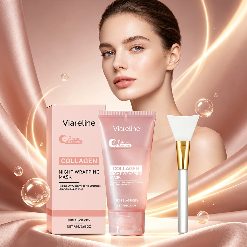 Collagen Night Wrapping Mask Firming Peel Off Treatment for Unisex Face Care