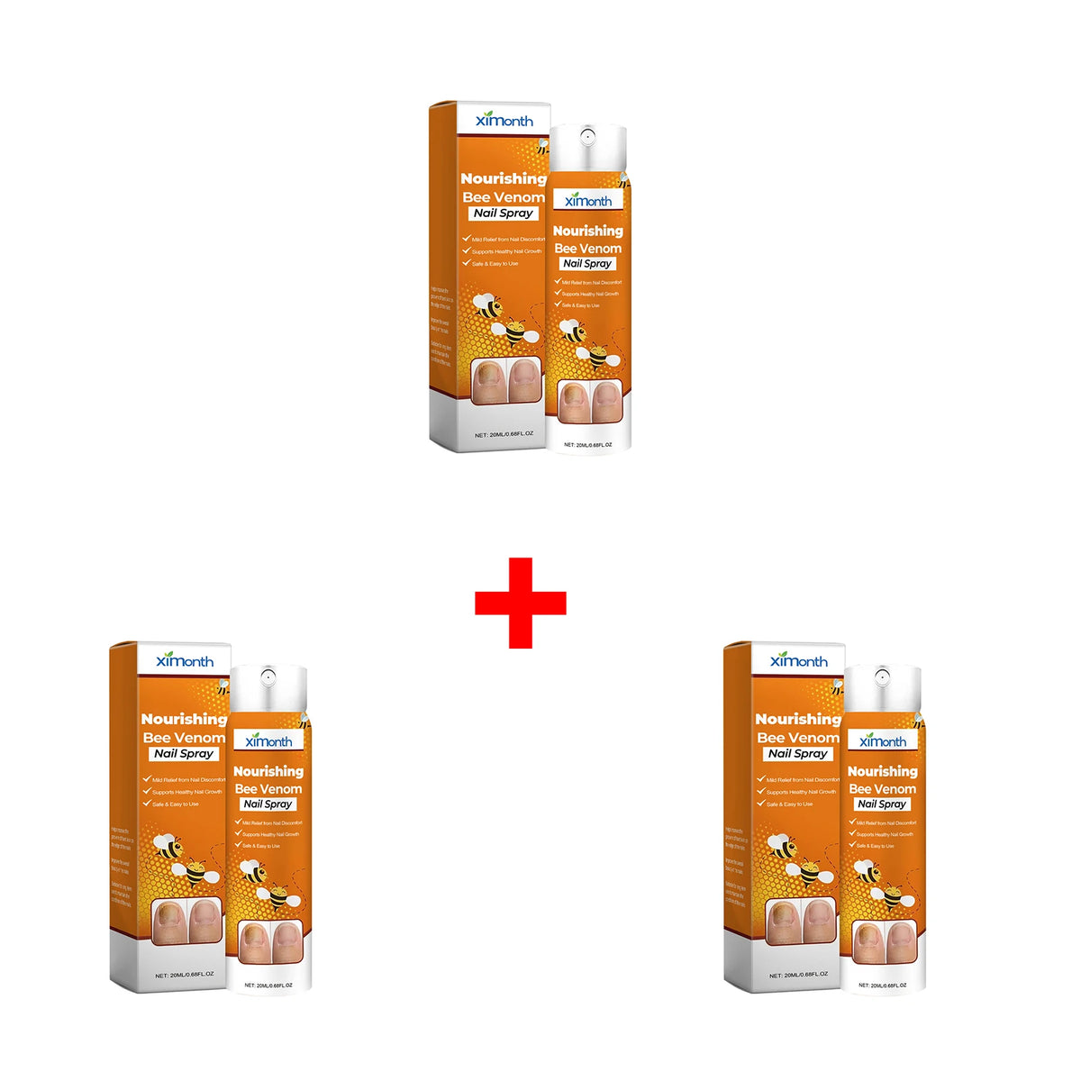 Bee Venom Nail Spray for Weak Brittle Nails Nourishing Treatment for Fingernails and Toenails