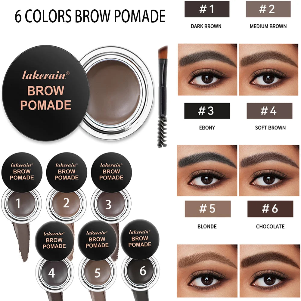 Brow Pomade Long Lasting Waterproof Eyebrow Cream for Defined Natural Brows and Daily Makeup