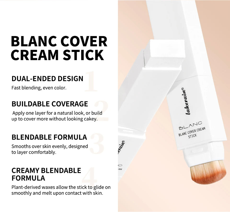 Blanc Cover Cream Stick Hydrating Foundation and Concealer for Daily Makeup Application