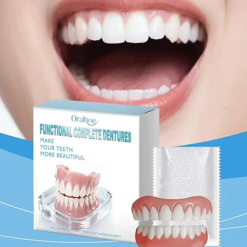 Fake Teeth Dentures Instant Smile Veneers for Men and Women for Natural Looking Oral Comfort