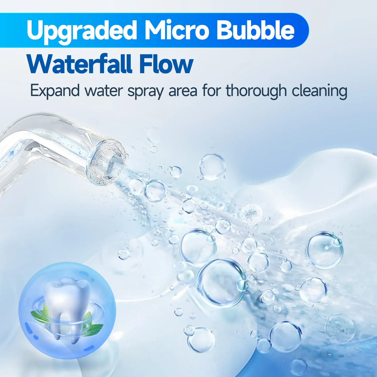 Water Flosser Teeth Cleaner Rechargeable Oral Irrigator for Adults at Home or Travel