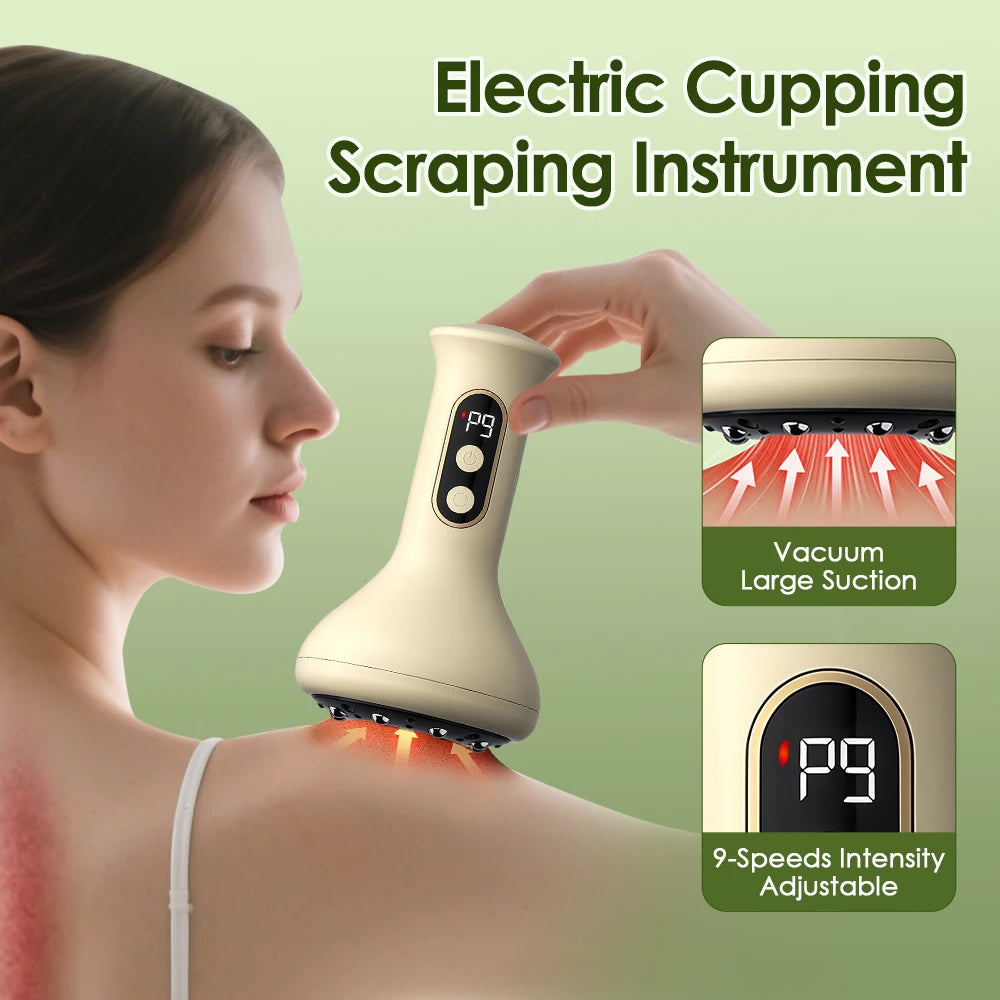 Electric Cupping Massager Scraping Tool Heated Meridian Device for Body Relaxation - 7