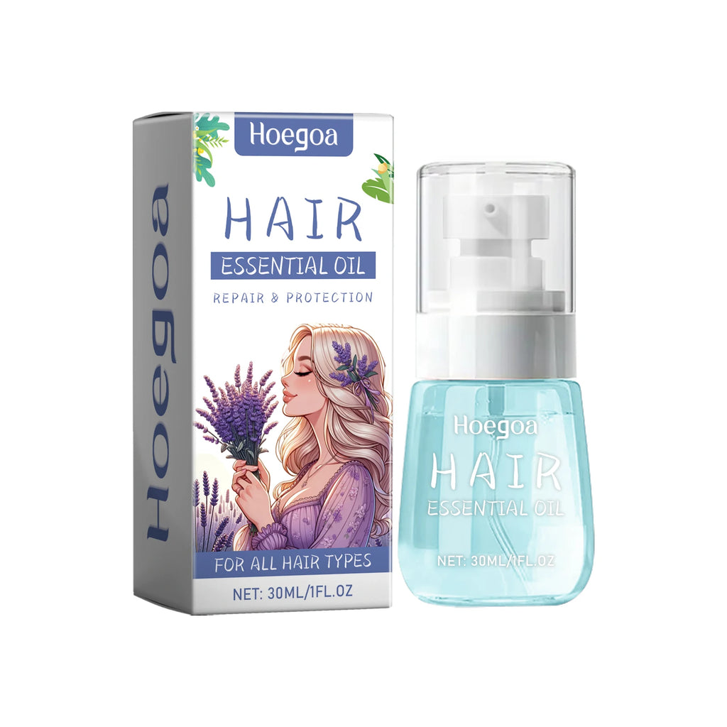 Lavender Hair Essential Oil Repair Anti Frizz Serum for Dry Damaged Hair and Healthy Scalp Roots