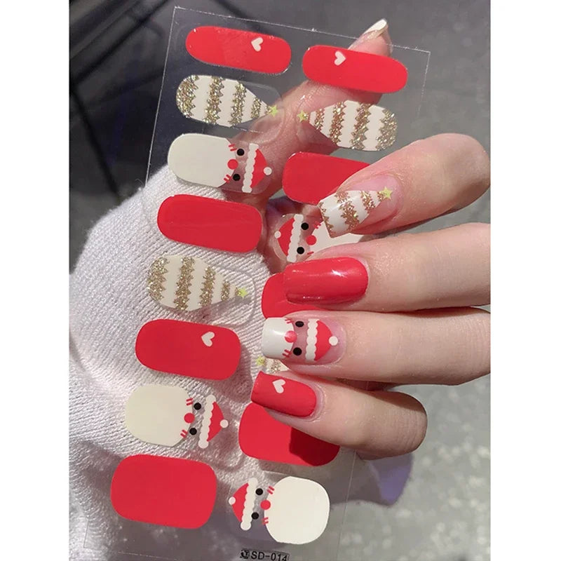 Christmas Nail Art Stickers Holiday Snowflake Decals for Women during Winter - 20