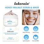 Honey Walnut Facial Scrub and Mask Deep Cleansing Exfoliating Treatment for Radiant Skin Care