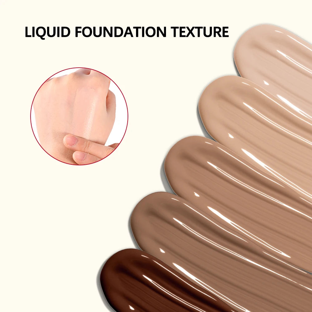 Liquid Foundation Matte Concealer Waterproof Base Makeup for Women Daily Beauty