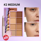 Cream Concealer Palette Waterproof Full Coverage for Professional Makeup and Daily Face Sculpting
