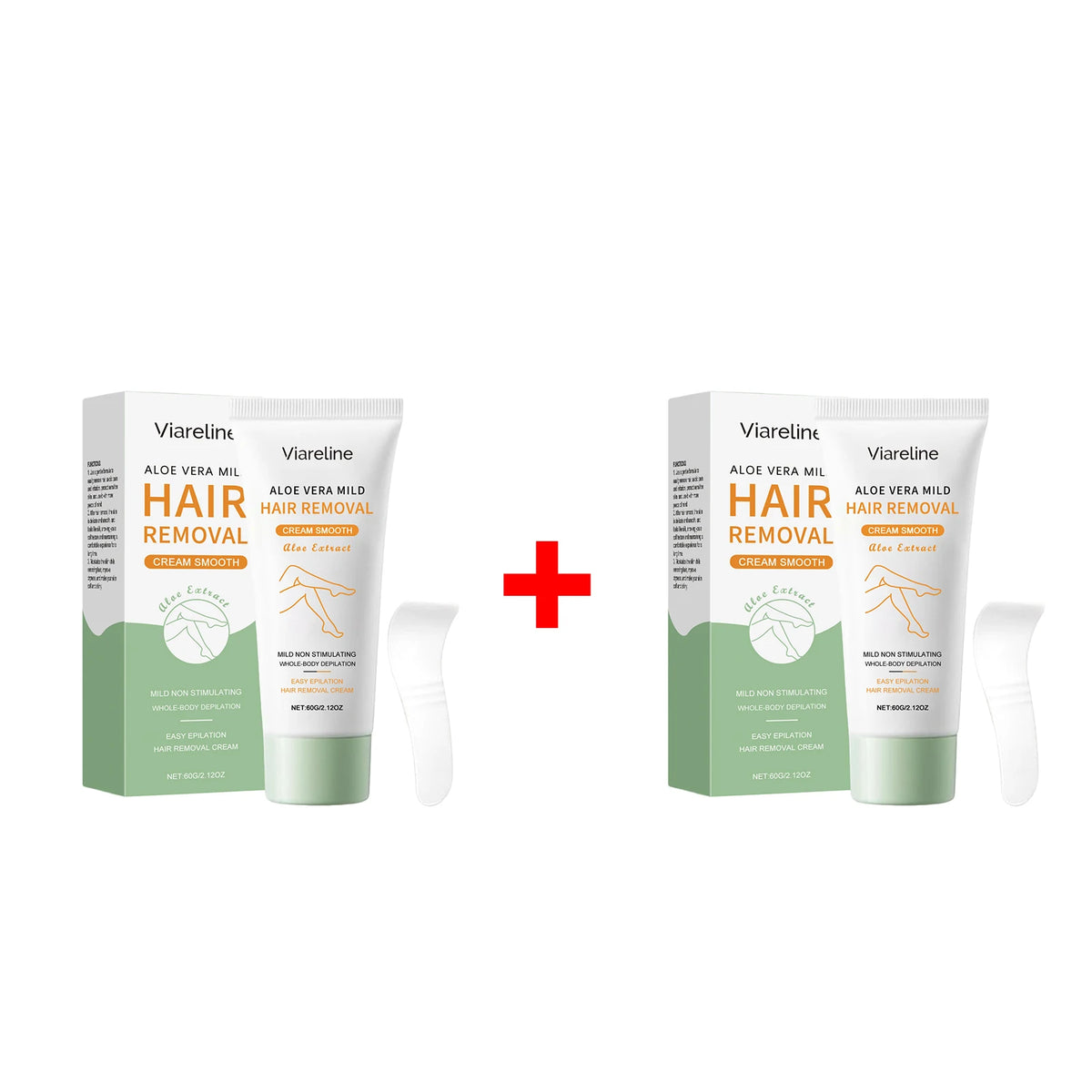 Aloe Vera Hair Removal Cream Painless Depilatory for Women Smooth Legs Arms and Underarms