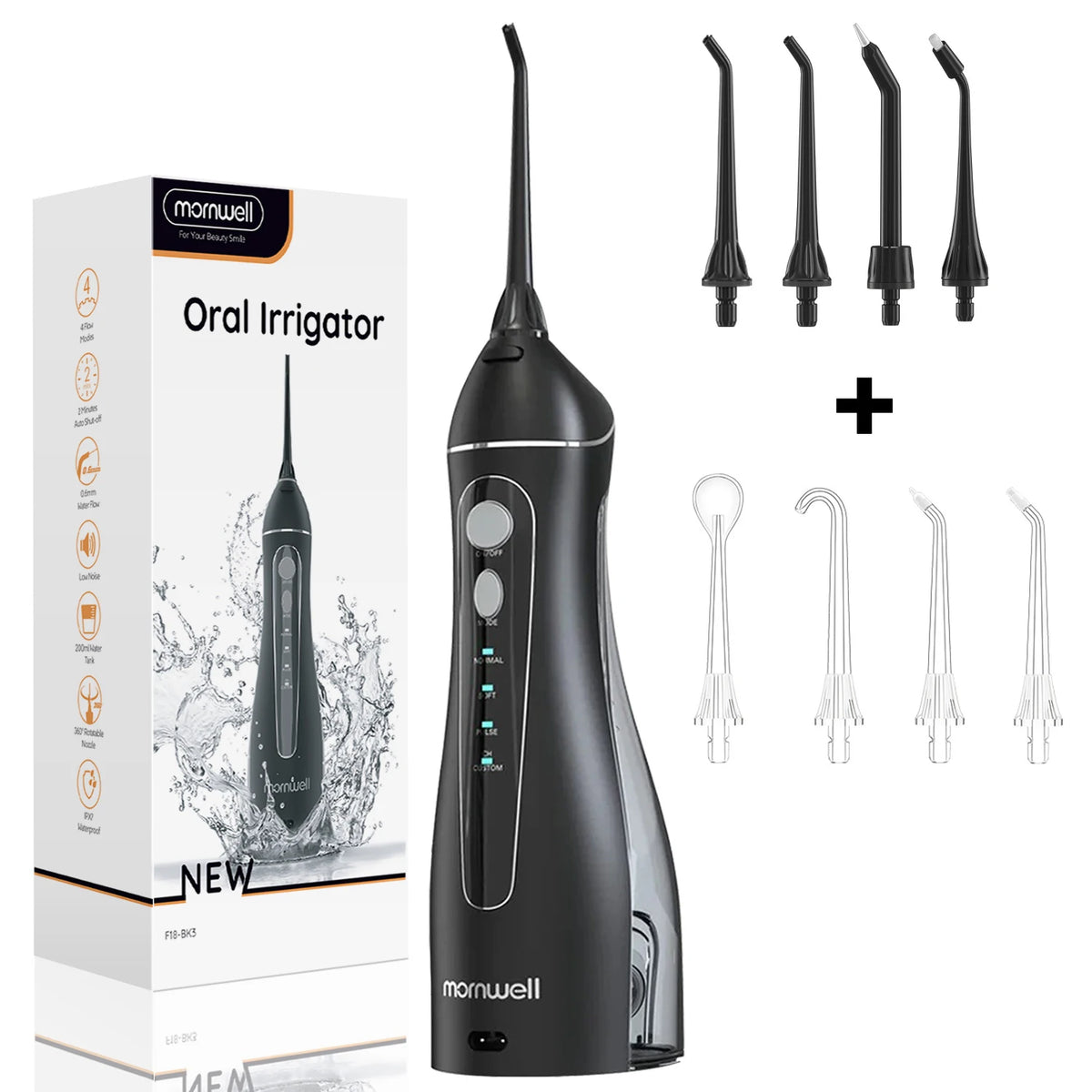Water Flosser Portable Oral Irrigator Cordless Teeth Cleaner for Home and Travel