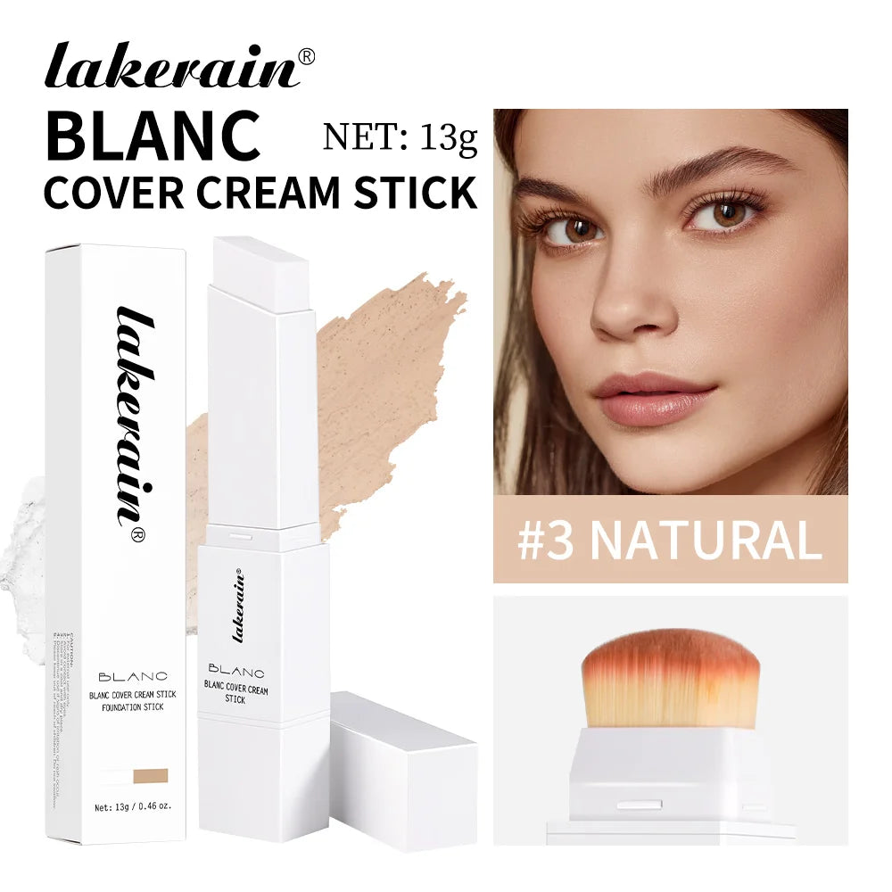 Blanc Cover Cream Stick Waterproof Foundation for Natural Makeup Coverage for Women Daily