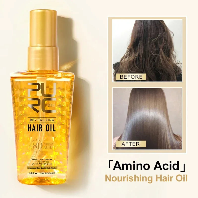 Amino Acid Hair Oil Nourishing Treatment for Smooth Shiny Hair and Heat Protection