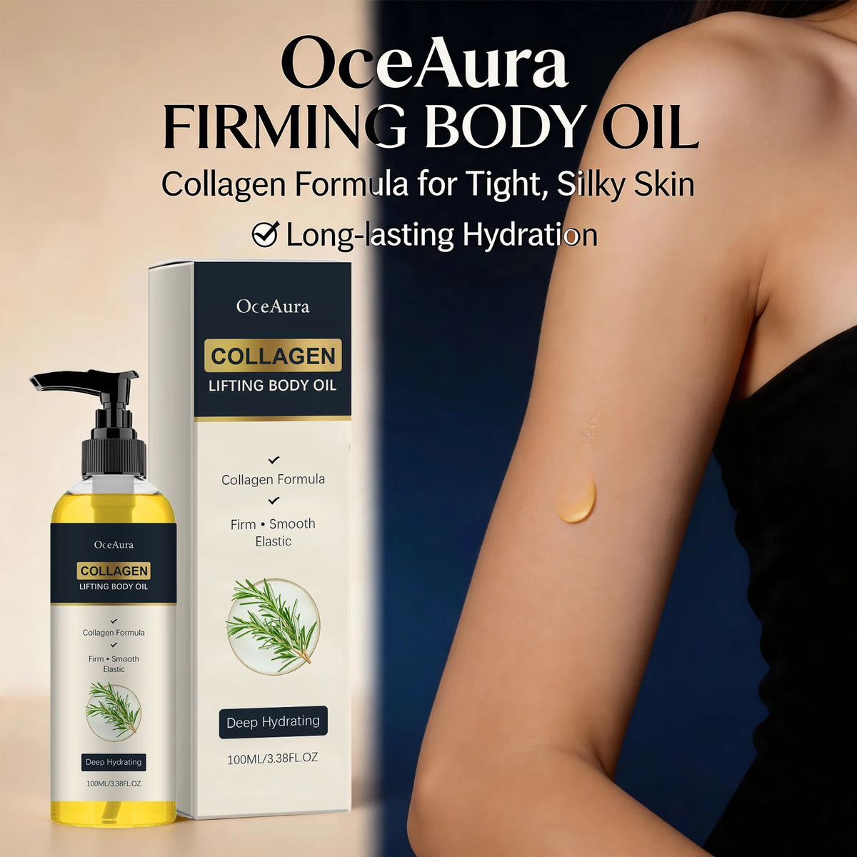 Collagen Lifting Body Oil Moisturizing Firming Skin Care for Women and Men Daily