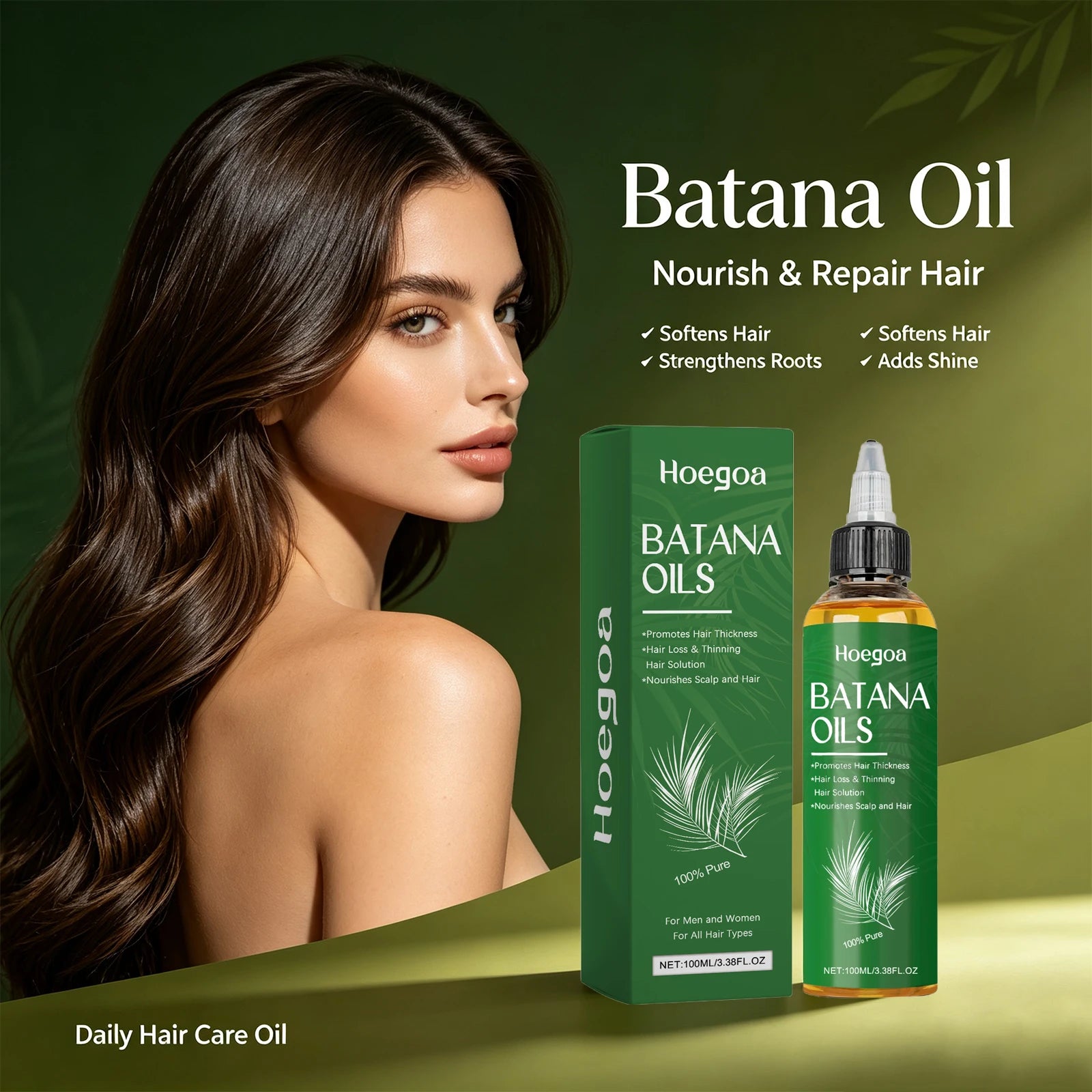 Pure Batana Oil for Hair Roots Strengthening and Anti Frizz for Unisex Daily Hair Care Routine - 3