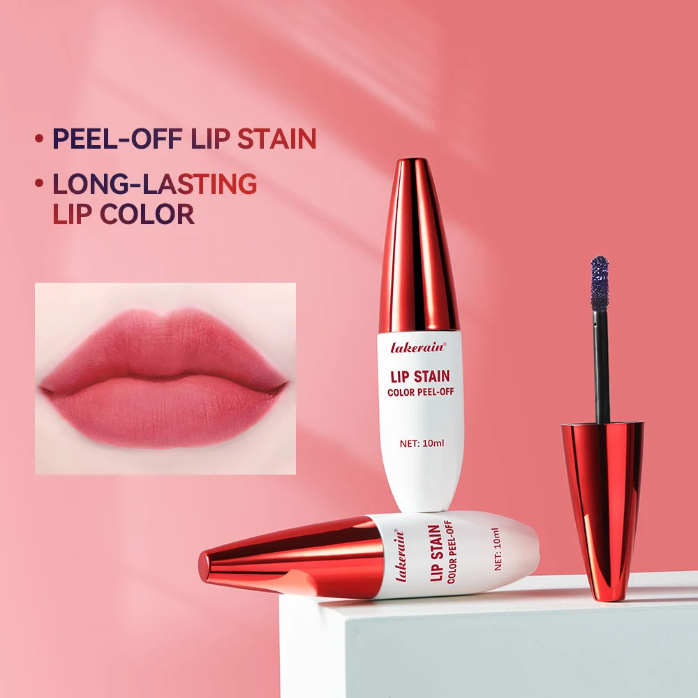Peel Off Lip Stain Waterproof Matte Lipstick Long Lasting Tint for Women Daily Wear - 6