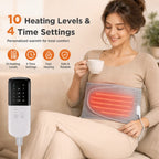 Electric Heating Pad with Hand Pockets Adjustable Warm Wrap for Waist Back at Home