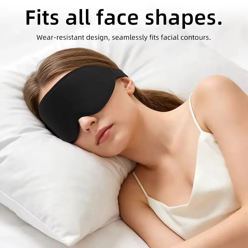 3D Sleep Mask Light Blocking Memory Foam Eye Cover for Travelers at Night