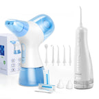 Portable Water Flosser Nasal Rinse Combo Oral Care Sinus Cleaning Kit for Home and Travel Use