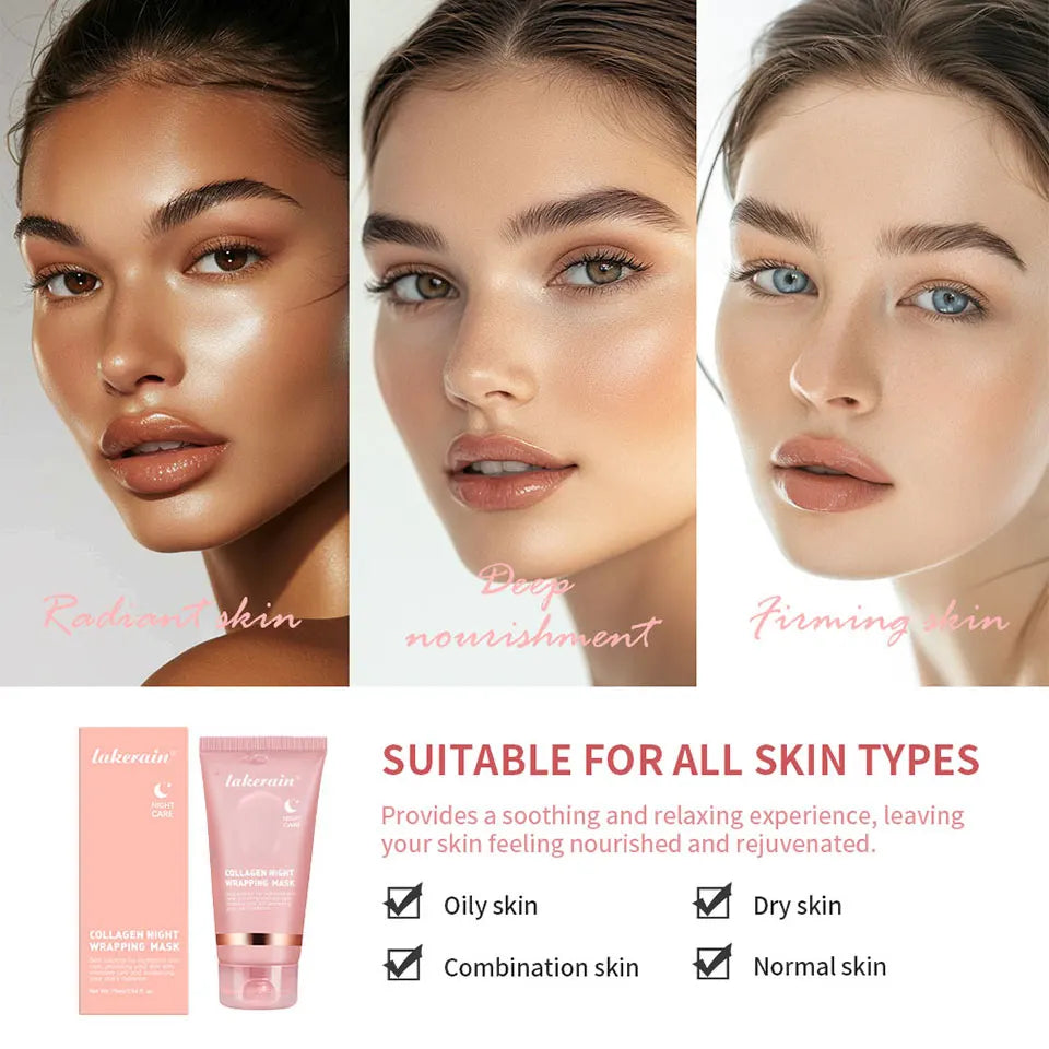 Collagen Skincare Set Firming Moisturizing Treatment for Daily Facial Care and Night Routine