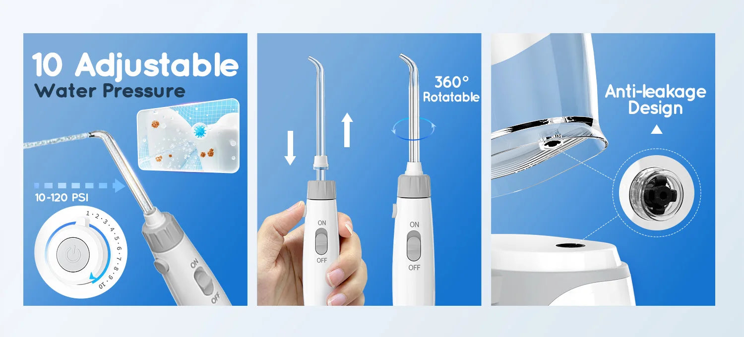 Electric Water Flosser Oral Irrigator with Multiple Tips for Adults at Home - 10