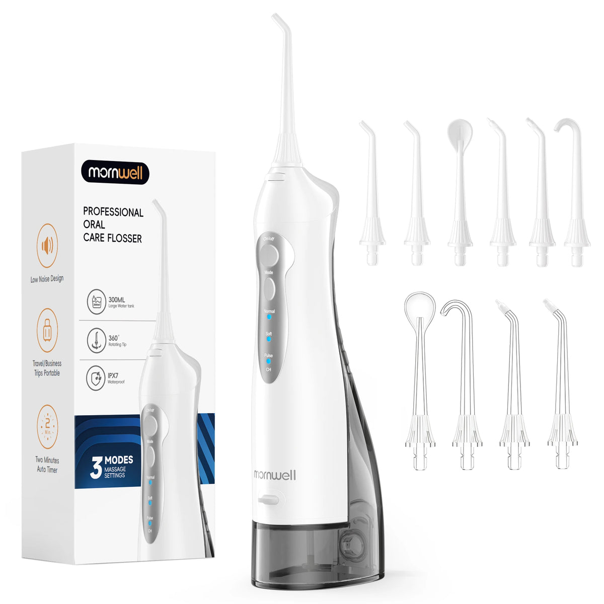 Portable Cordless Water Flosser Rechargeable Oral Irrigator for Travel and Home Cleaning