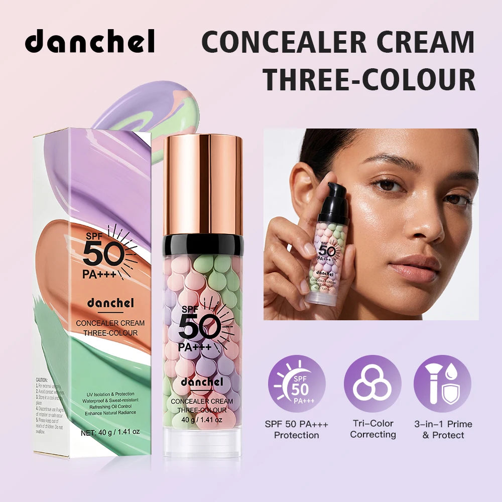 3 in 1 Primer Makeup Base Color Correcting Isolation Cream for Women Daily Face Care