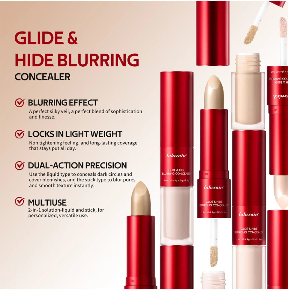 Glide Hide Blurring Concealer Full Coverage Foundation for Women Daily Makeup