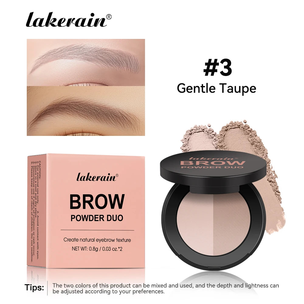Brow Powder Duo Waterproof Contour Palette for Natural Eyebrow Definition and Face Makeup