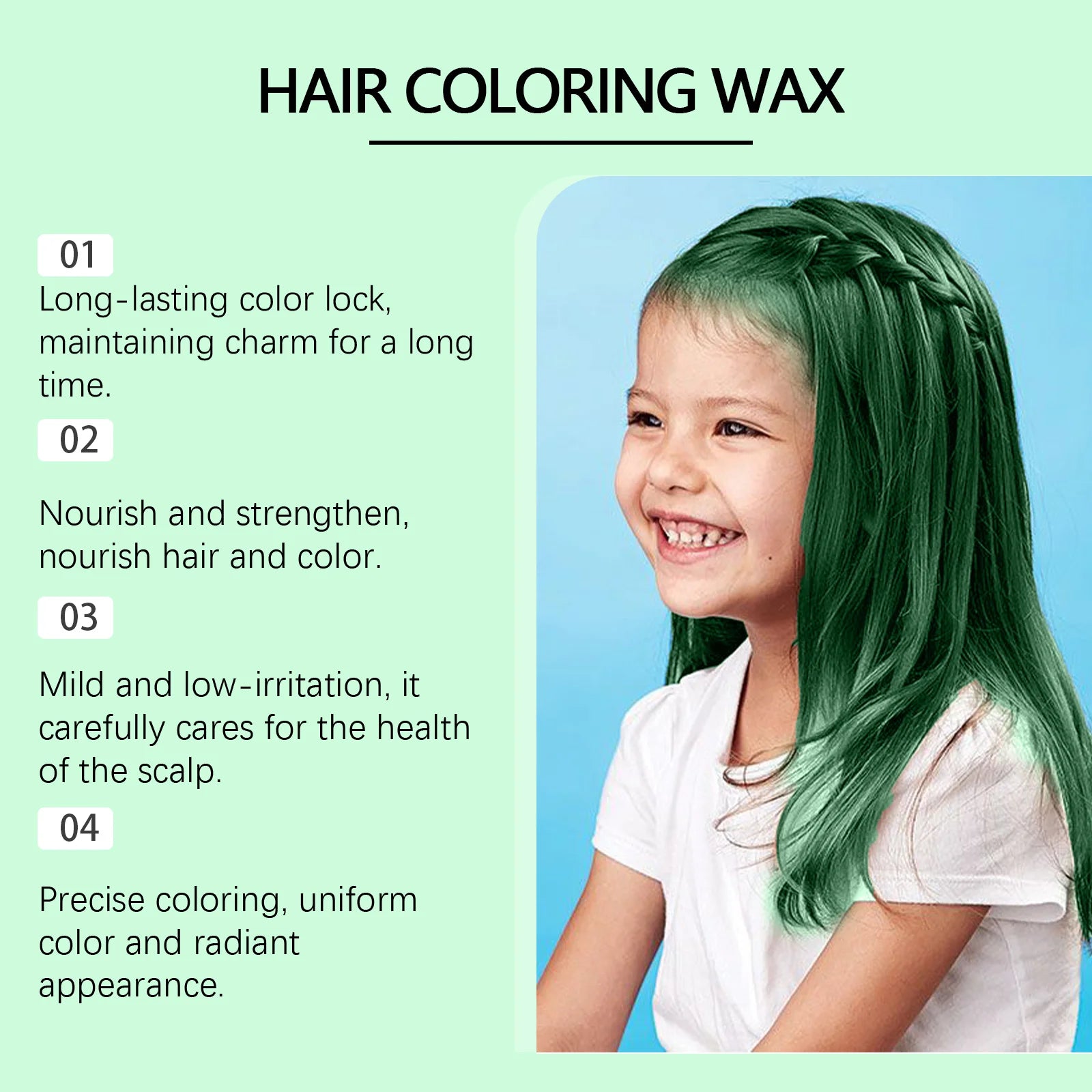Temporary Hair Color Wax Vibrant Styling Paint for Kids Parties and Daily Fun Styling - 4