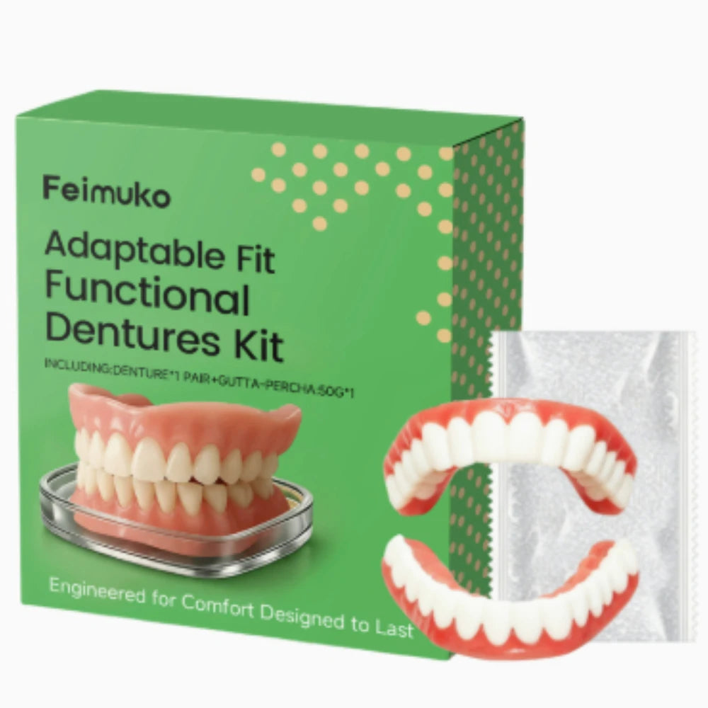 Soft Silicone Snap On Dentures Natural Fit Smile Teeth for Adults at Home Daily Use